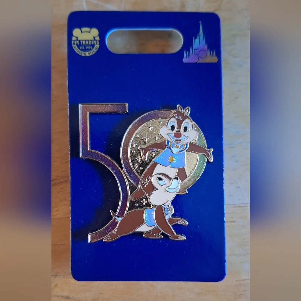 Disney 50th Anniversary Chip N' Dale Pin NWT 400940214640 - Picture 1 of 2